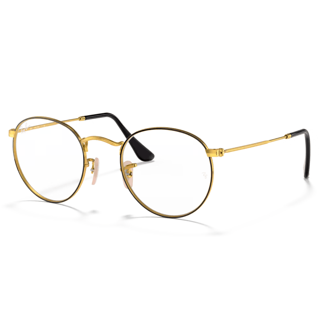 Ray Ban RB3447V ROUND Negro sobre Dorado