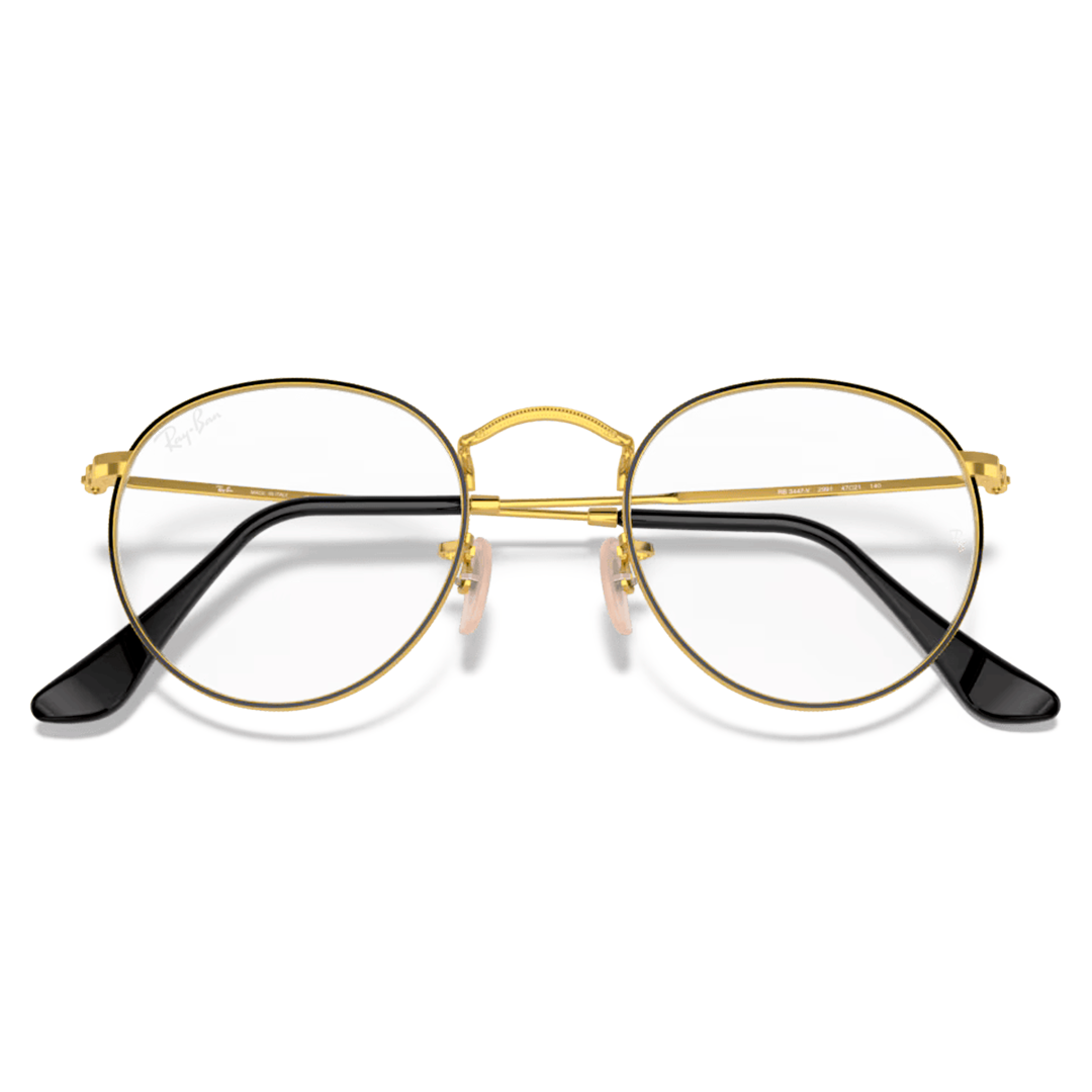 Ray Ban RB3447V ROUND Negro sobre Dorado
